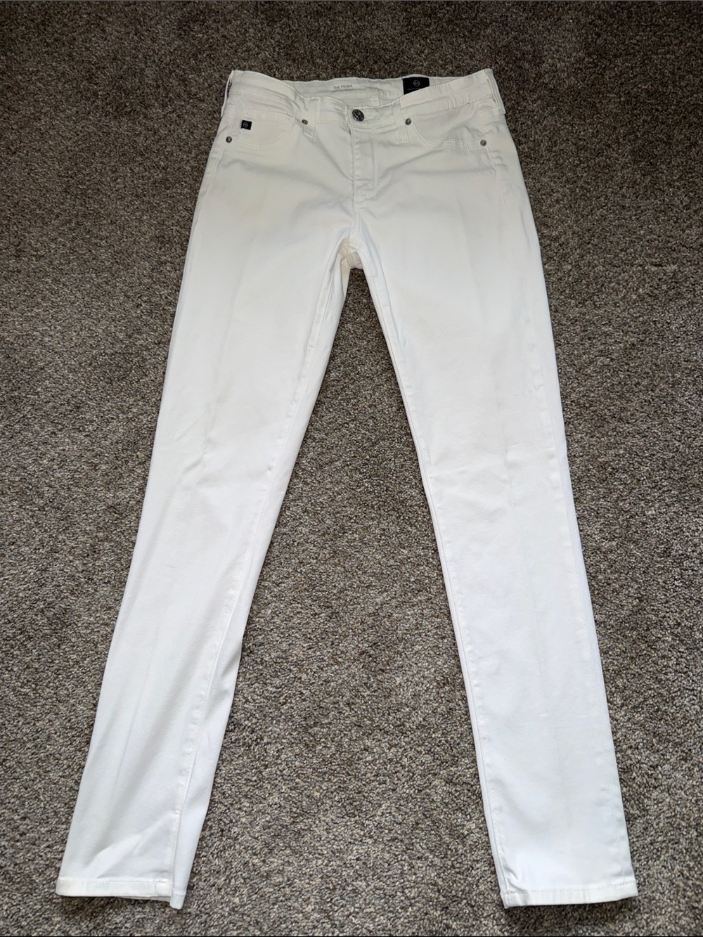 Ag Adriano Goldschmied White The Prima Cigarette Jeans